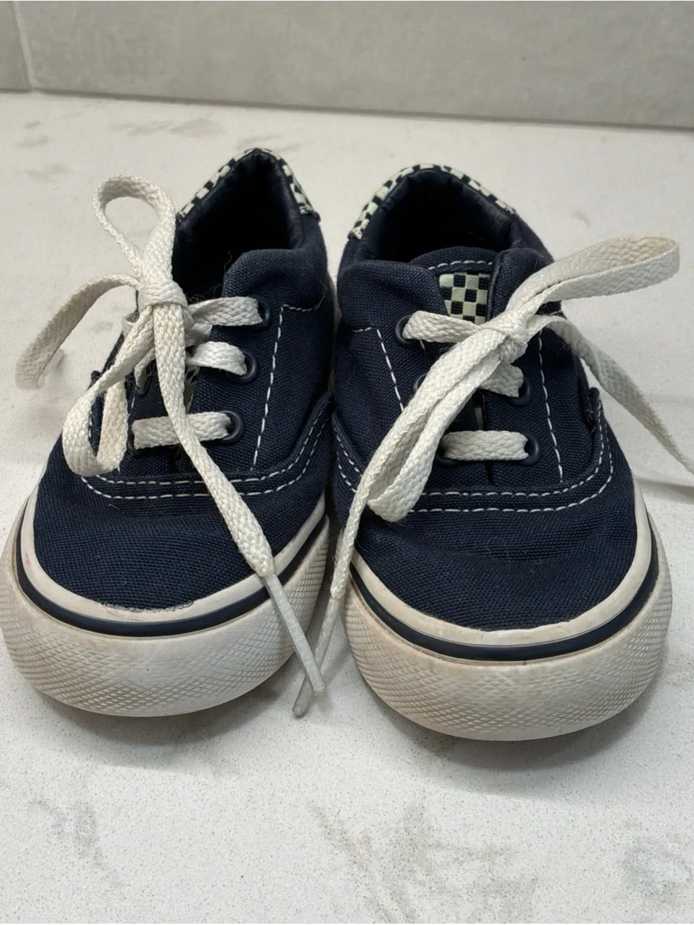 Vans Off the Wall Toddlers 5.5 Blue and White Checker Skater